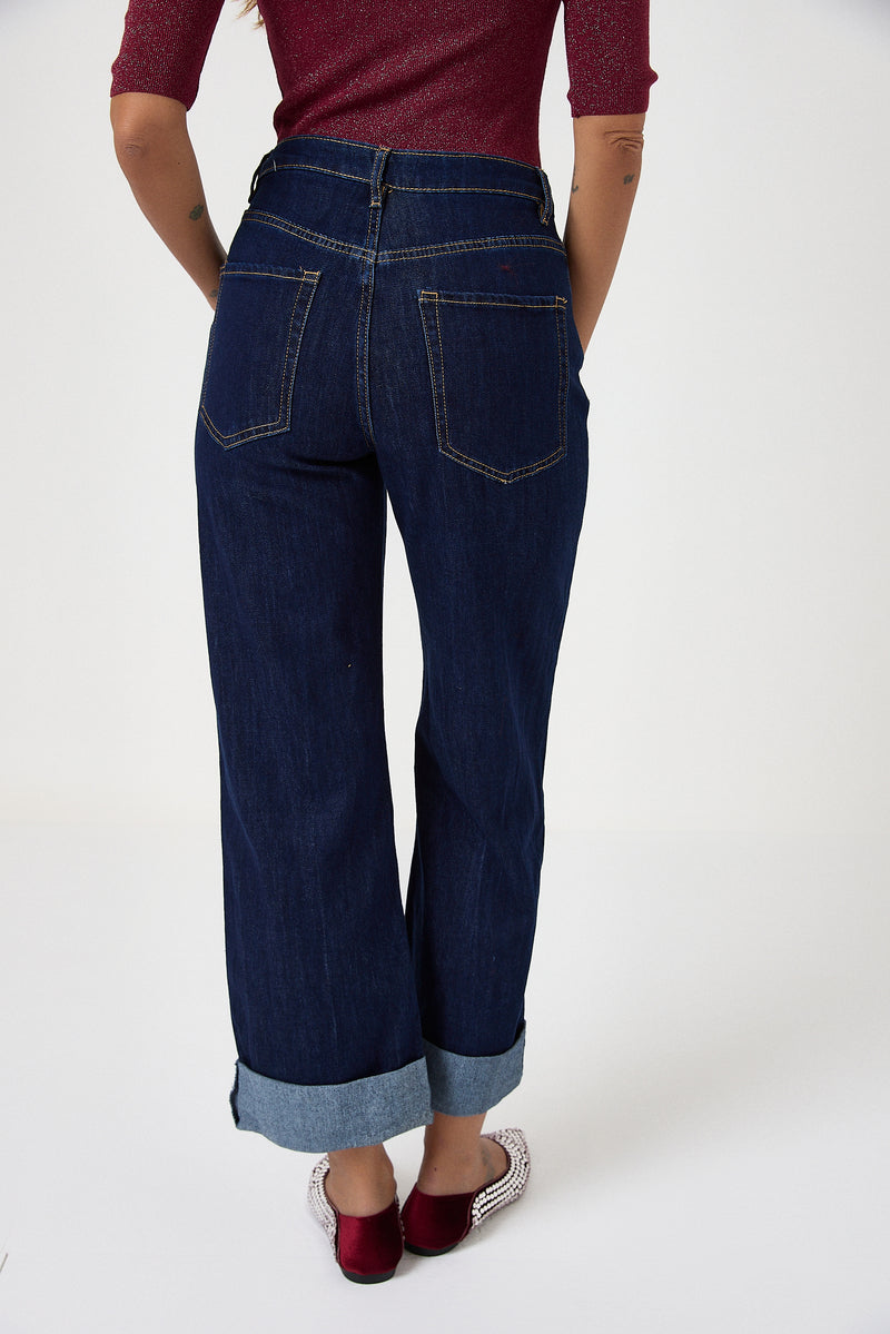 Denim blu risvolto FEDERICA BI