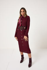 Tronchetto lucido bordeaux FEDERICA BI