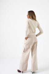 Pantalone cargo beige FEDERICA BI