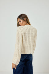 Cardigan bottone oro FEDERICA BI