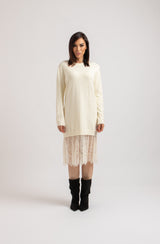 Abito FEDERICA BI tricot e pizzo