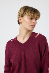 Maglia cut out lurex FEDERICA BI ( più colori )