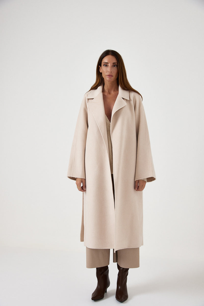 Cappotto beige cachemire e lana FEDERICA BI
