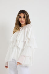 Camicia bianca volant FEDERICA BI