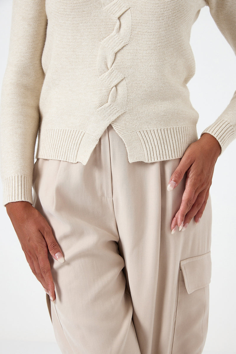 Maglia treccia FEDERICA BI ( vari colori )