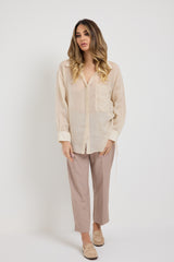 Camicia beige laccetti FEDERICA BI