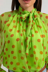 Camicia in chiffon pois FEDERICA BI (piu’ colori)