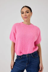 Maglia mohair rosa FEDERICA BI