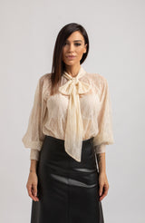 Camicia FEDERICA BI in pizzo crema