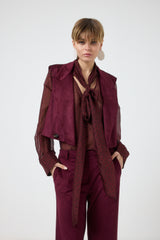 Tailleur in ecosuede bordeaux FEDERICA BI