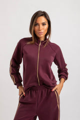 Completo in felpa bordeaux FEDERICA BI
