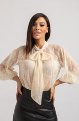 Camicia FEDERICA BI in pizzo crema