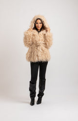 Ecopelliccia beige FEDERICA BI
