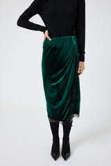 Gonna in velluto e pizzo FEDERICA BI ( più colori )