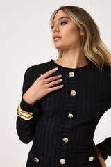 Abito midi bottoni oro FEDERICA BI ( vari colori )