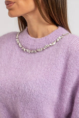 Maglione con colletto gioiello FEDERICA BI (due colori)