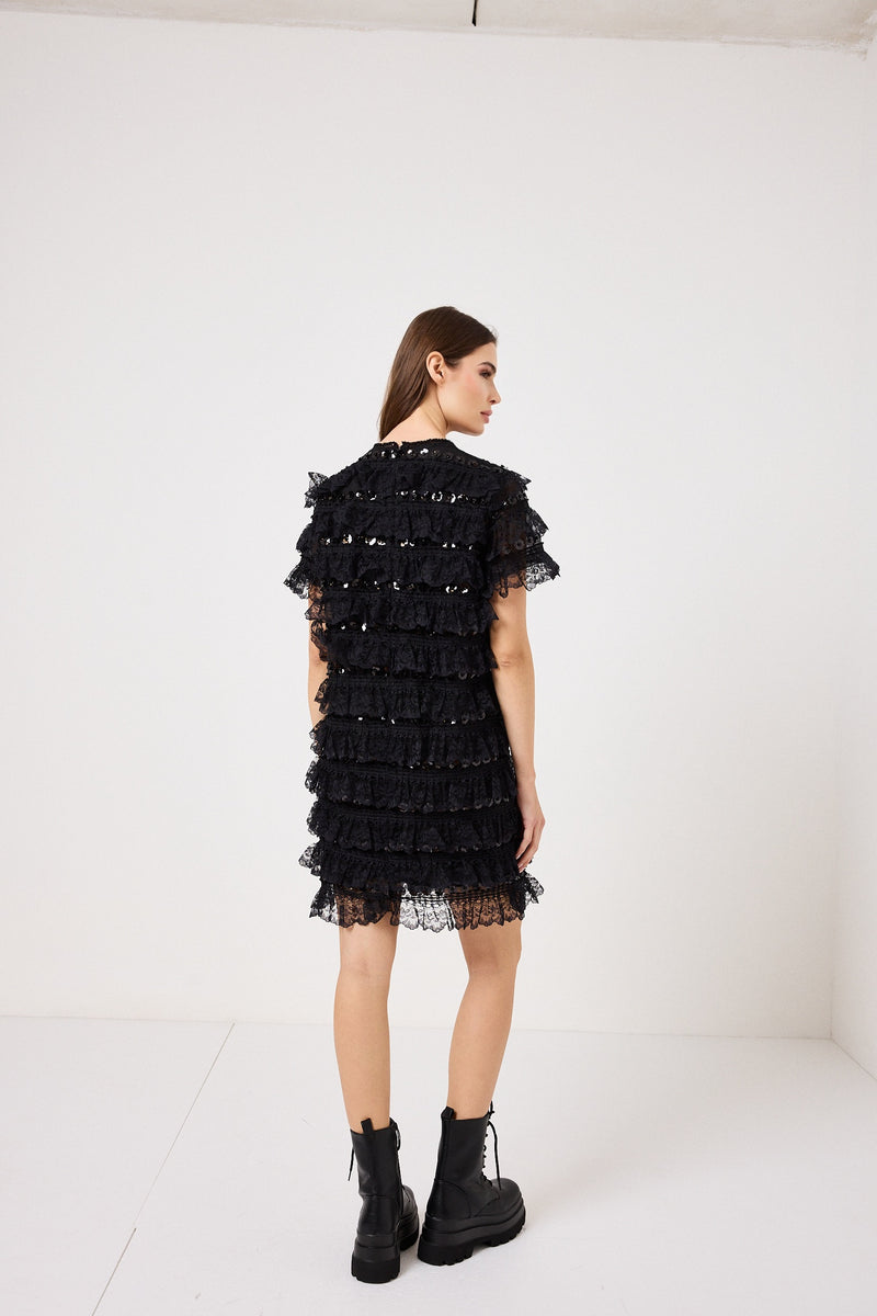 Abito in pizzo e paillettes FEDERICA BI