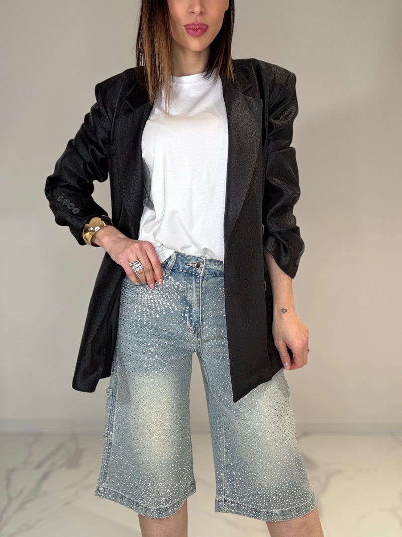 Denim azzurro cristalli FEDERICA BI