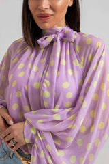 Camicia in chiffon pois FEDERICA BI (piu’ colori)