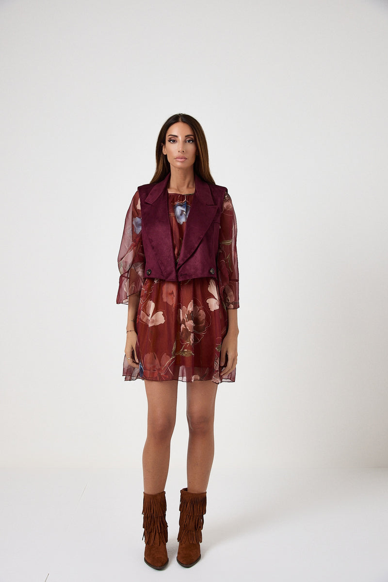 Abito in chiffon fantasia FEDERICA BI