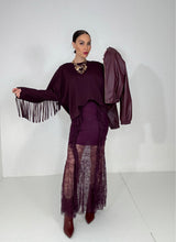 Gonna in pizzo bordeaux FEDERICA BI