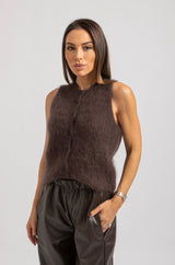Gilet in kid mohair FEDERICA BI (5 colori)