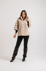 Ecopelliccia beige FEDERICA BI