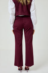 Pantalone bordeaux in ecosuede FEDERICA BI