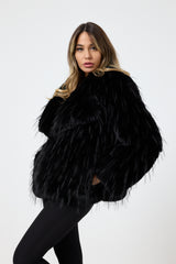 Ecopelliccia nera FEDERICA BI