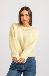 Maglione con colletto gioiello FEDERICA BI (due colori)