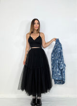 Gonna nera in tulle FEDERICA BI