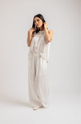 Completo bianco top e pantalone FEDERICA BI