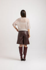 Bermuda in ecopelle bordeaux FEDERICA BI