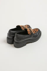 Mocassino nero LEOPARD FEDERICA BI