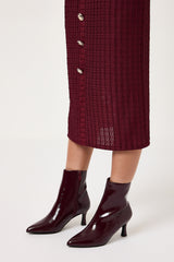 Tronchetto lucido bordeaux FEDERICA BI