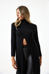 Maglia lunga nera FEDERICA BI