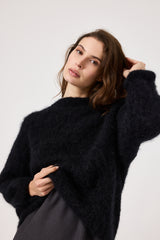 Maglione nero kid mohair FEDERICA BI