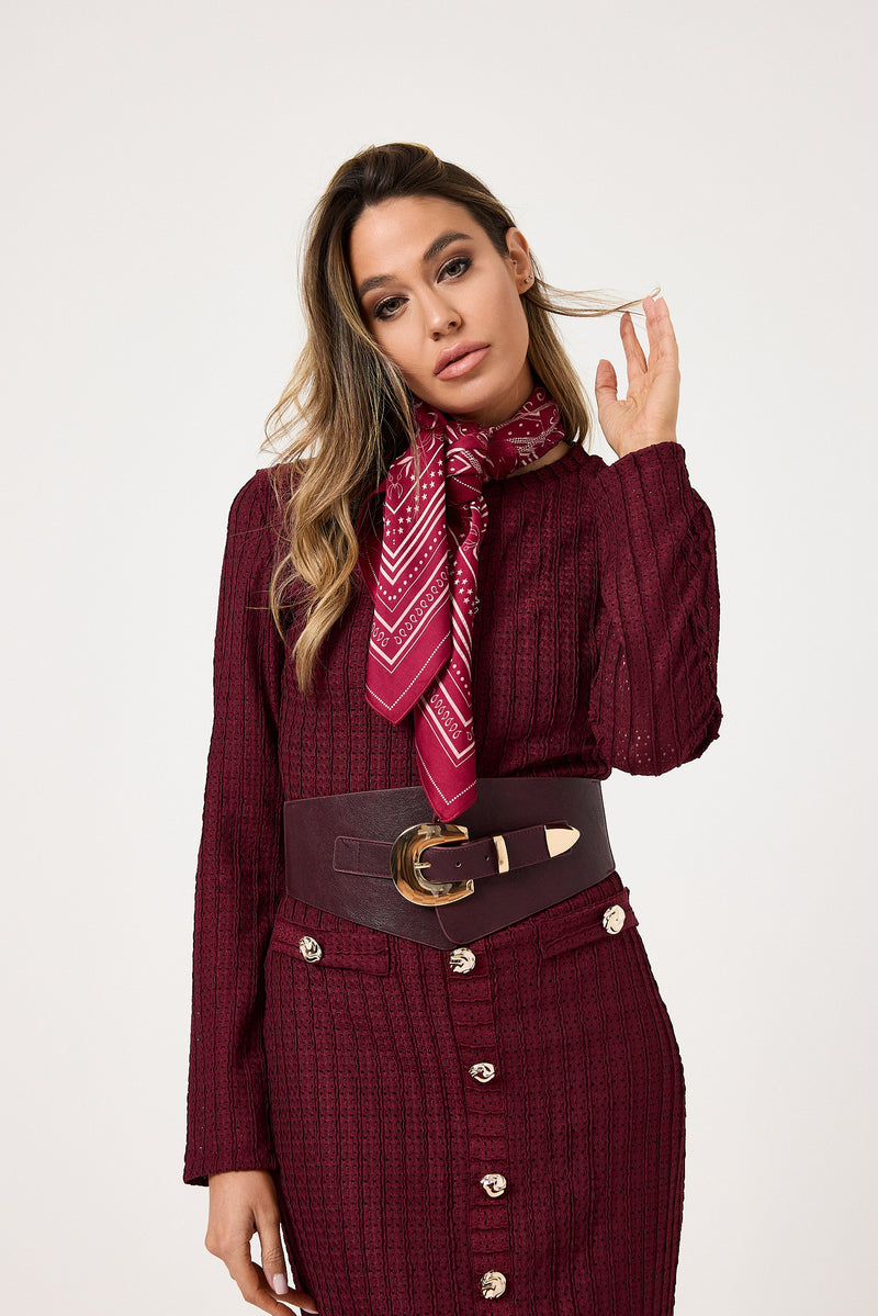 Foulard bordeaux FEDERICA BI