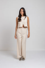 Tailleur beige bottoni FEDERICA BI