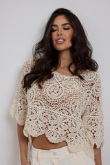 Maglia crochet traforata FEDERICA BI (più colori)