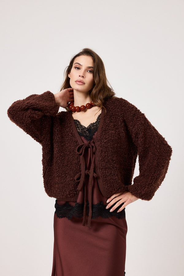 Cardigan glacé ricciolino FEDERICA BI