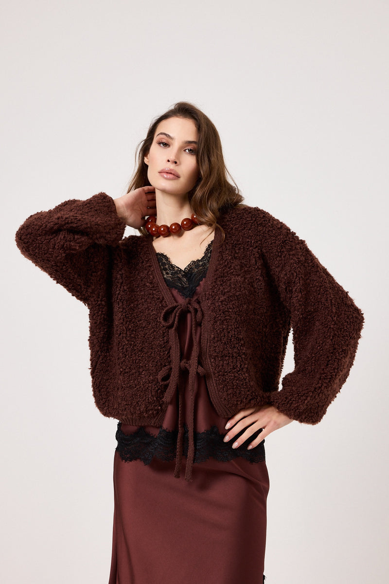 Cardigan glacé ricciolino FEDERICA BI