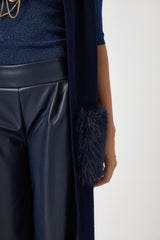 Gilet con tasca in ecofur FEDERICA BI ( vari colori )