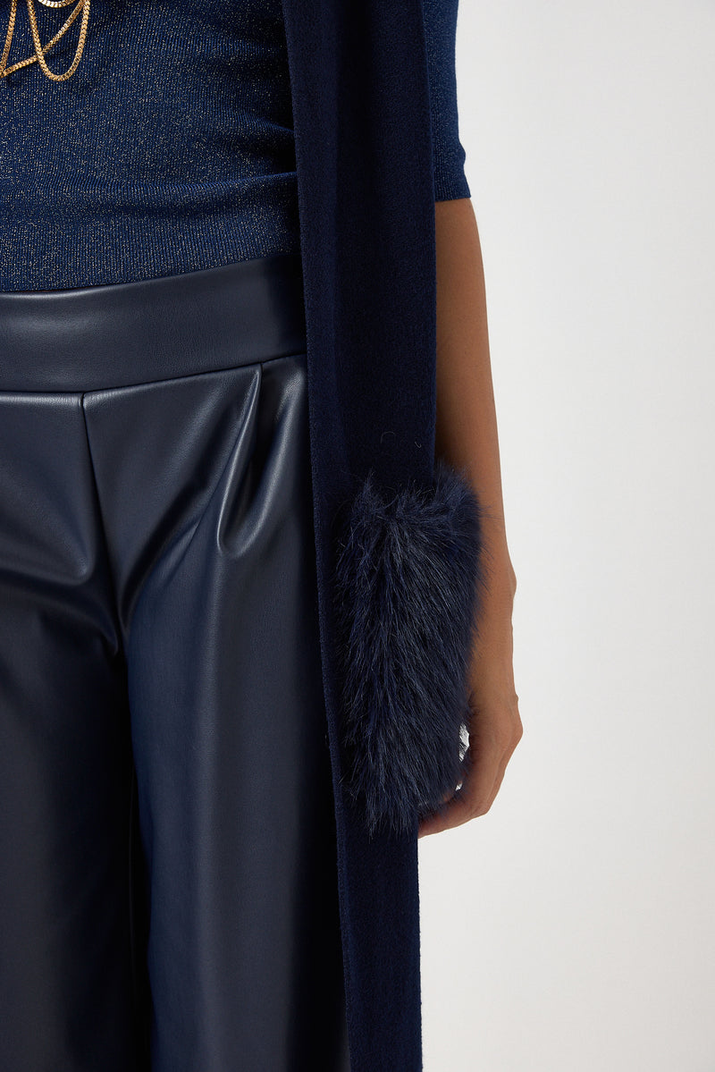 Gilet con tasca in ecofur FEDERICA BI ( vari colori )