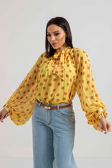 Camicia in chiffon pois FEDERICA BI (piu’ colori)