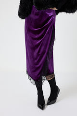 Gonna in velluto e pizzo FEDERICA BI ( più colori )