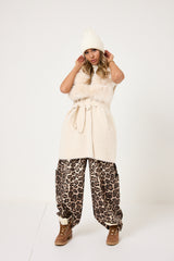 Gilet burro in ciniglia ed ecopelliccia FEDERICA BI