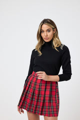 Gonna tartan rossa FEDERICA BI