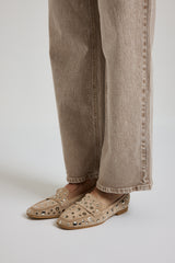 Mocassino suede borchiette FEDERICA BI (vari colori)