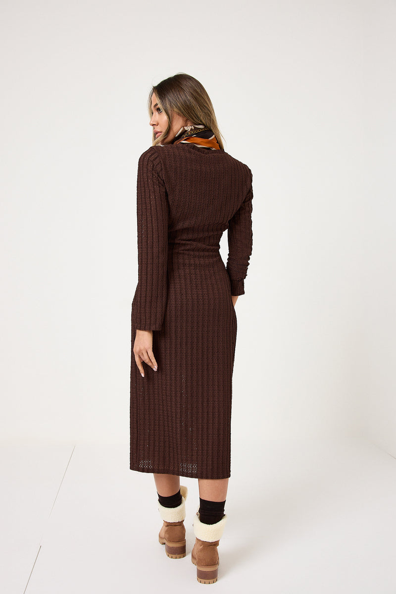 Abito midi bottoni oro FEDERICA BI ( vari colori )